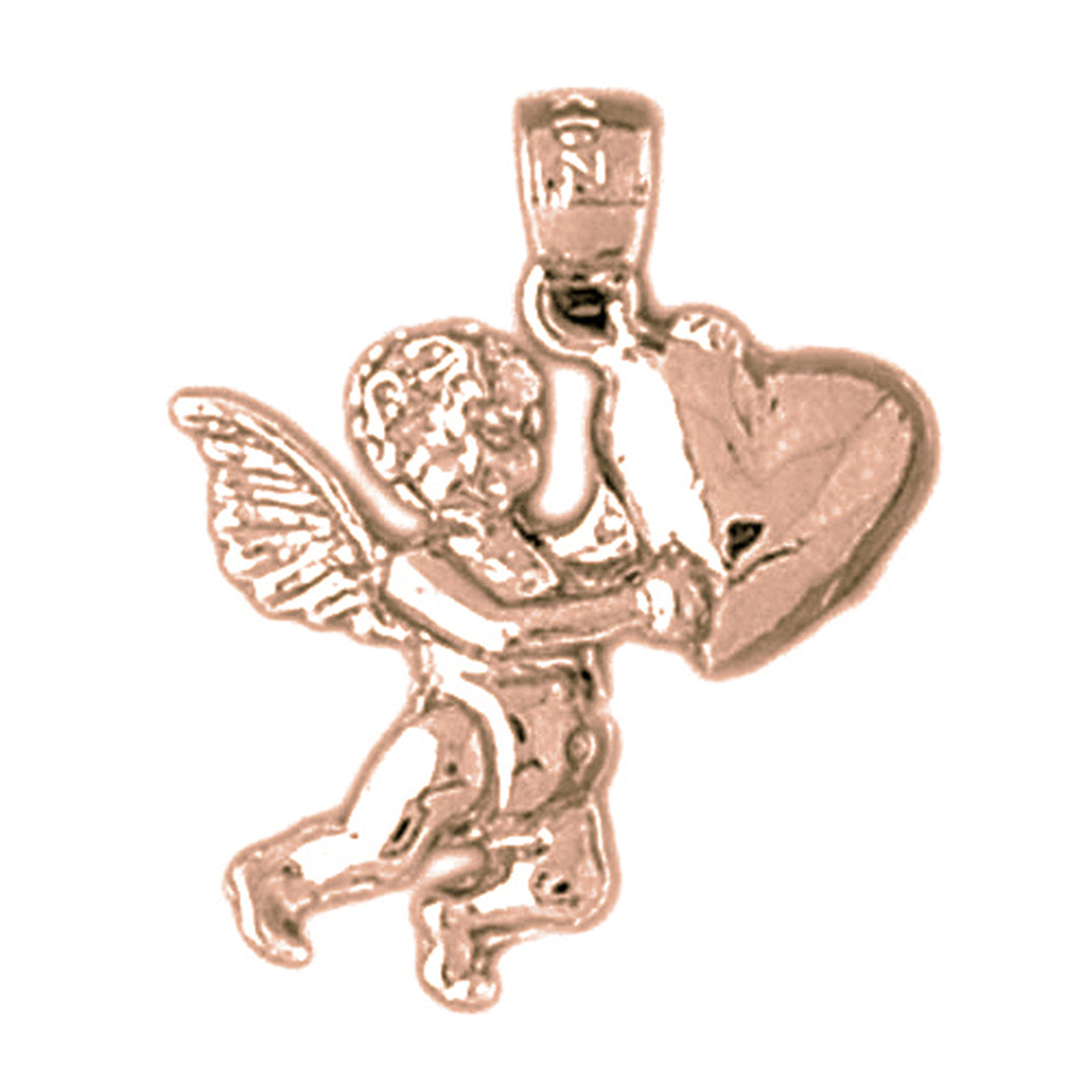 14K or 18K Gold Angel Pendant