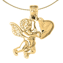 14K or 18K Gold Angel Pendant