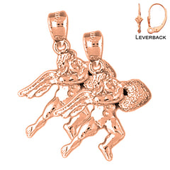 14K or 18K Gold Angel Earrings