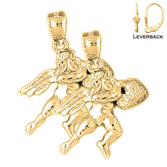 14K or 18K Gold Angel Earrings