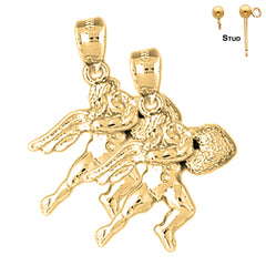 14K or 18K Gold Angel Earrings