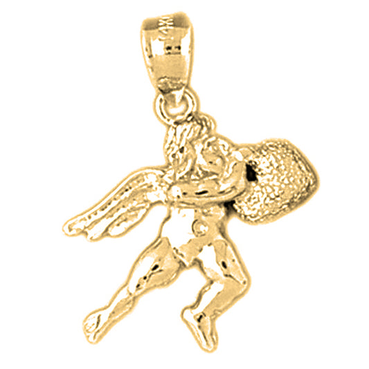 14K or 18K Gold Angel Pendant