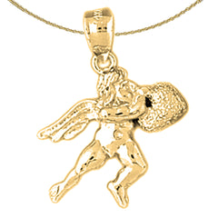 14K or 18K Gold Angel Pendant