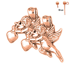 14K or 18K Gold Angel Earrings