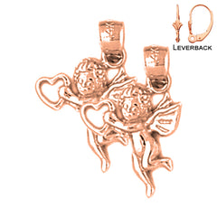 14K or 18K Gold Angel Earrings