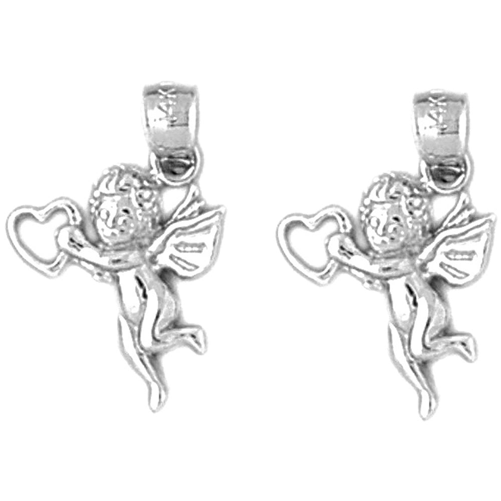 Sterling Silver 19mm Angel Earrings