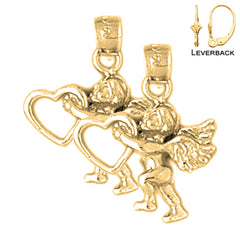 14K or 18K Gold Angel Earrings