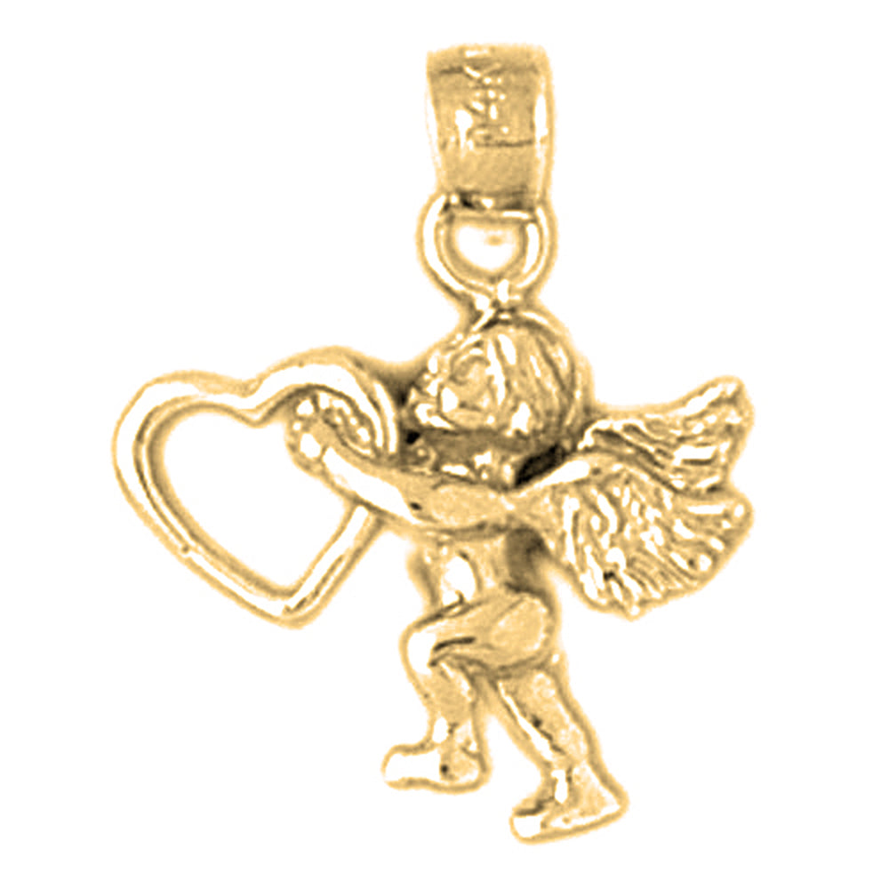 14K or 18K Gold Angel Pendant