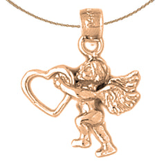 14K or 18K Gold Angel Pendant