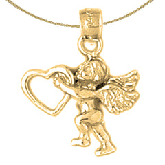 14K or 18K Gold Angel Pendant