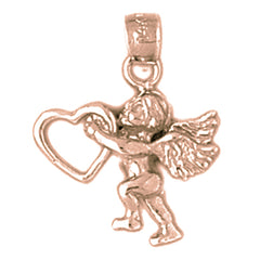 14K or 18K Gold Angel Pendant