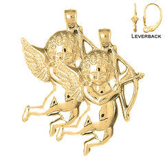 14K or 18K Gold Angel Earrings