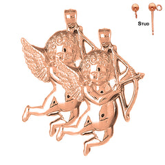 14K or 18K Gold Angel Earrings