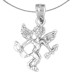 14K or 18K Gold Angel 3D Pendant