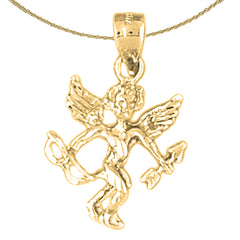 14K or 18K Gold Angel 3D Pendant