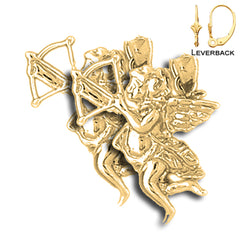 14K or 18K Gold Angel Earrings