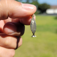 14K or 18K Gold Christian Fish With Oxeye Pendant