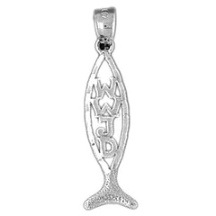 14K or 18K Gold Christian Fish With WWJD Pendant