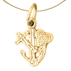 14K or 18K Gold Faith, Love, & Hope Pendant