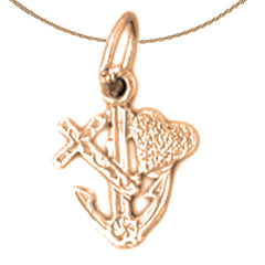 14K or 18K Gold Faith, Love, & Hope Pendant