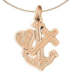 14K or 18K Gold Faith, Love, & Hope Pendant