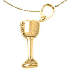 10K, 14K or 18K Gold Communion Cup Pendant