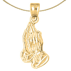 10K, 14K or 18K Gold Praying Hands Pendant