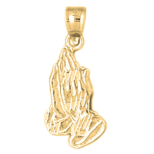 10K, 14K or 18K Gold Praying Hands Pendant