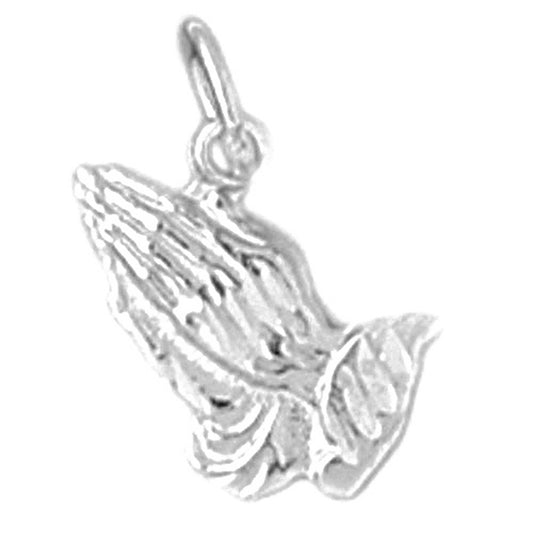 14K or 18K Gold Praying Hands Pendant