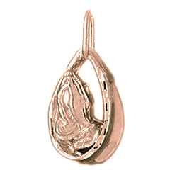 10K, 14K or 18K Gold Praying Hands Pendant