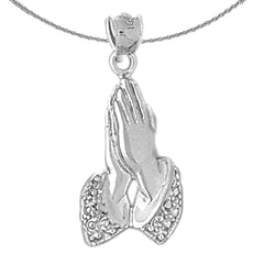 14K or 18K Gold Praying Hands Pendant