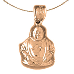 14K oder 18K Gold Buddha Anhänger