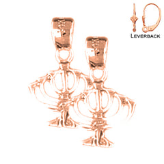 14K or 18K Gold Menorah Earrings