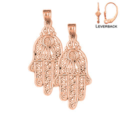 Pendientes Hamsa de Oro de 14K o 18K