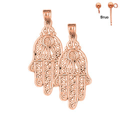 Pendientes Hamsa de Oro de 14K o 18K