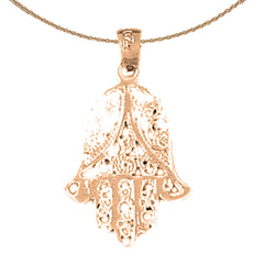 14K oder 18K Gold Hamsa Anhänger