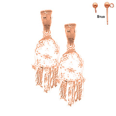 14K or 18K Gold Hamsa Earrings