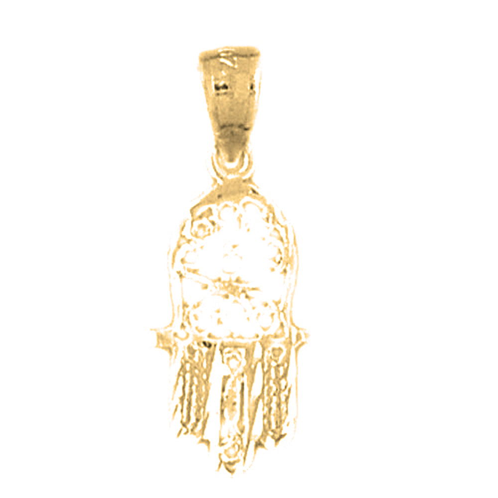 14K or 18K Gold Hamsa Pendant