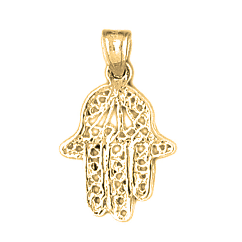 14K or 18K Gold Hamsa Pendant