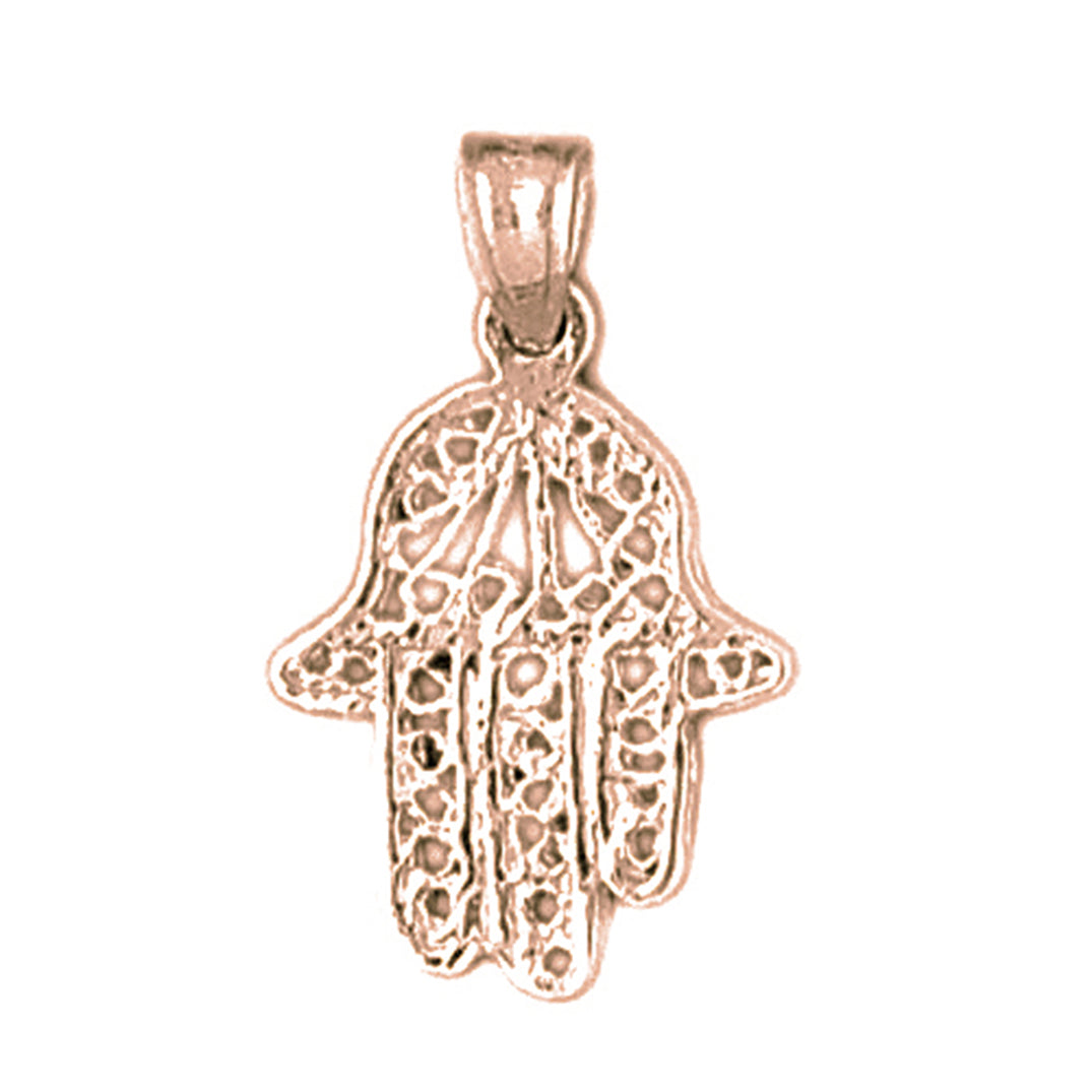 14K or 18K Gold Hamsa Pendant