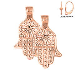 Pendientes Hamsa de Oro de 14K o 18K