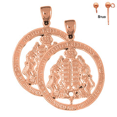 14K or 18K Gold Ten Commandments Earrings