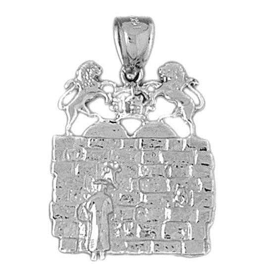 10K, 14K or 18K Gold Wailing Wall Pendant