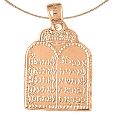 10K, 14K or 18K Gold Ten Commandments Pendant