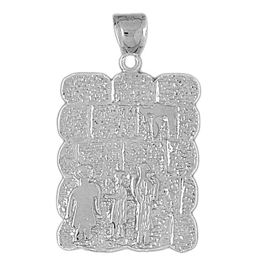 10K, 14K or 18K Gold Wailing Wall Pendant