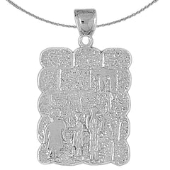 10K, 14K or 18K Gold Wailing Wall Pendant