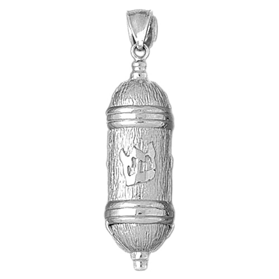 10K, 14K or 18K Gold Jewish Torah Scroll Pendant