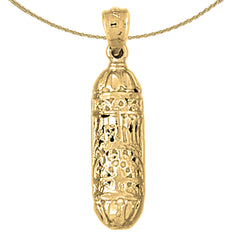 14K or 18K Gold Jewish Torah Scroll Pendant