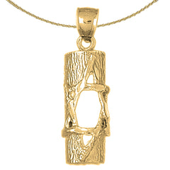 10K, 14K or 18K Gold Jewish Torah Scroll with Star Pendant