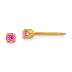 Inverness 24K Gold-plated October Pink Crystal Birthstone Earrings